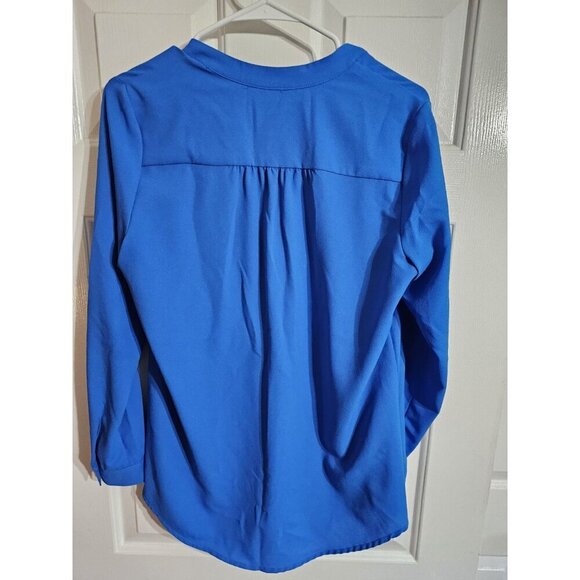 Kut From The Kloth Small Blue Button Up Blouse Office Preppy Y2K Classic Academy - Picture 3 of 7